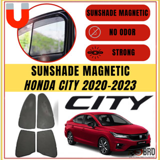 ม่านบังแดดแม่เหล็ก ป้องกันแสงสะท้อน สําหรับรถยนต์ Honda City 2020-2022 4 ชิ้น