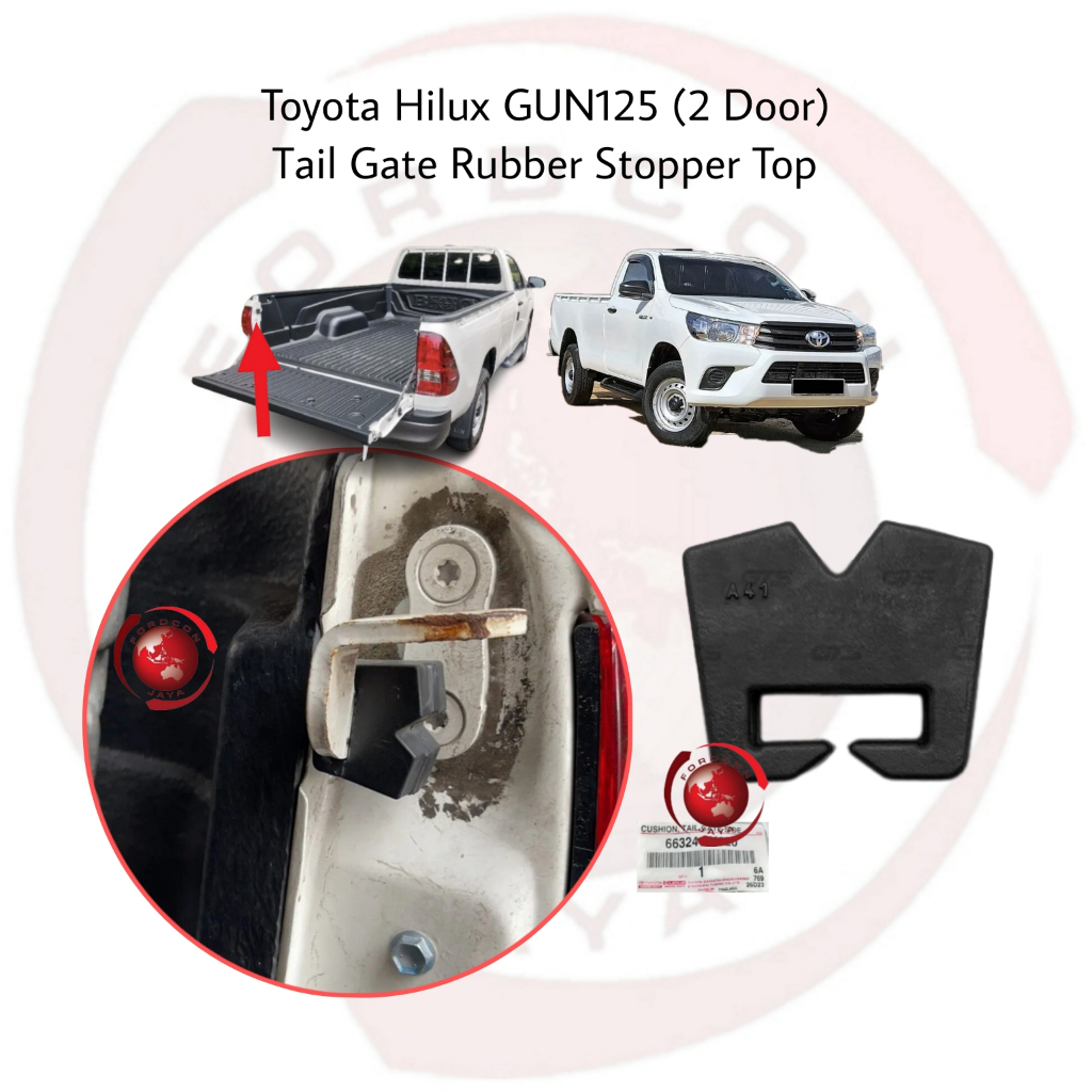 Toyota Tail Gate Stopper Cushion Top (Body) ประตูหลังด้านหลัง Bonnet GUN125 (2 ประตู) 66324-0K020