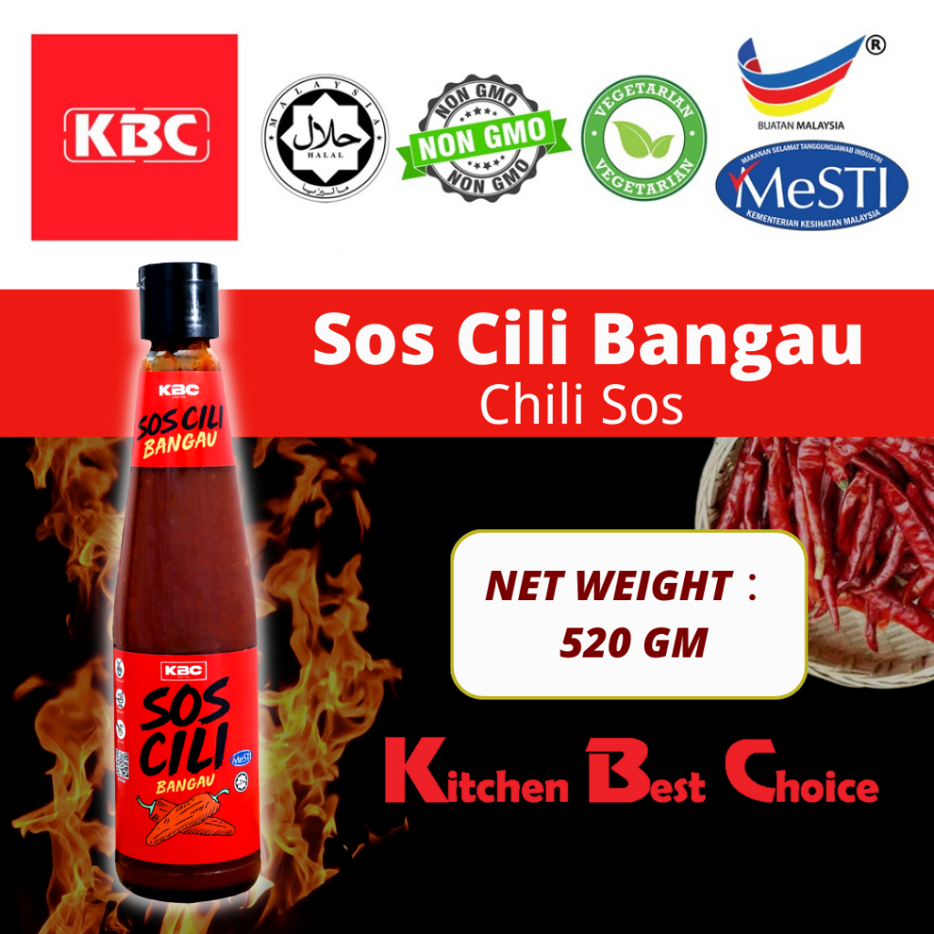 Sos Chili/Sos Cili Bangau KBC(520gm Cili Sauce/Sos Chili) Halal / Sihat / Murah