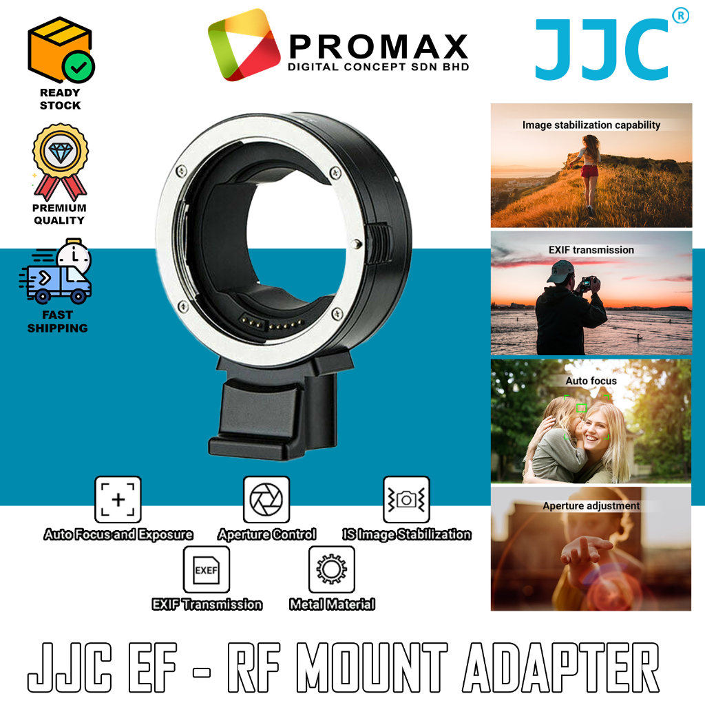 JJC EF-EOS R อะแดปเตอร์เมาท์เลนส์สําหรับเลนส์ EF & EF-S ถึง RF Mount Body