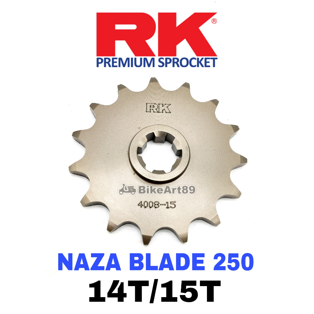 RK สเตอร์หน้า NAZA BLADE 650 RK 520 เฟือง 14T 15T RK Depan Sprocket RK520 RK 520 Nasa ใบมีด 650 มอเต