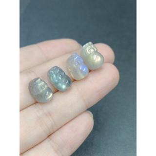 หินมูนสโตนลาบราโดไรท์ธรรมชาติ pixiu spacer charm Natural labradorite moonstone pixiu (ผ่านรูระบายอากาศ)