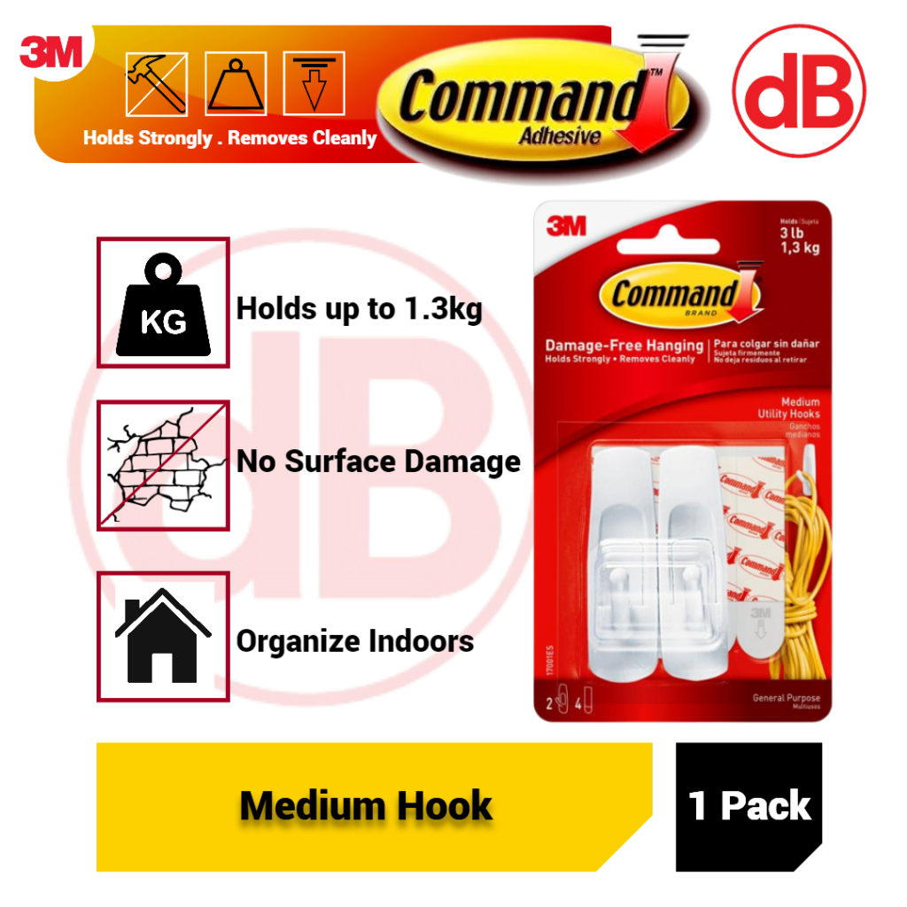 3M 17001 Command Medium Utility Hook (โฮลด์ 1.3กก.)