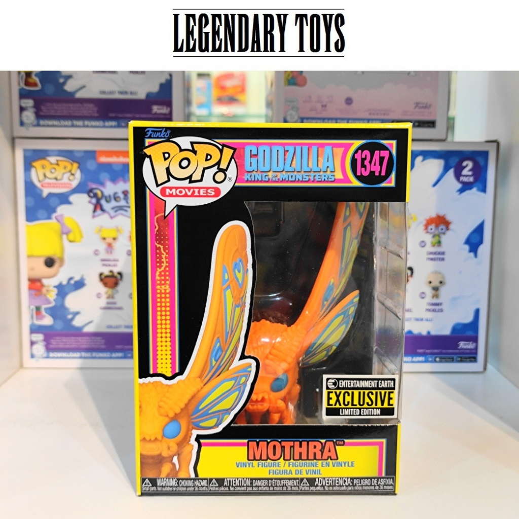 FUNKO ฟังโก้ป๊อป! ภาพยนตร์ 1347 Godzilla King of the Monsters Mothra Blacklight Entertainment Earth 