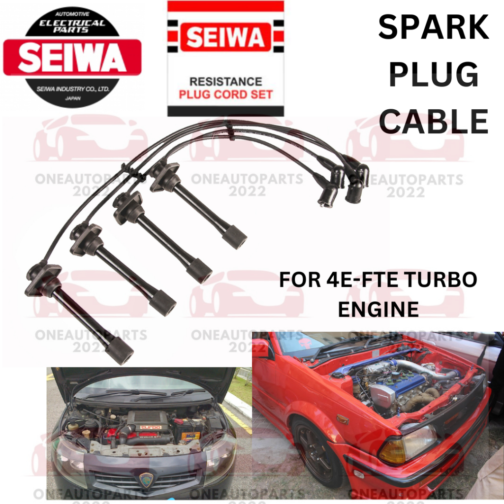 SEIWA SPARK PLUG CABLE TOYOTA STARLET EP82 4E-FTE TURBO ENGINE