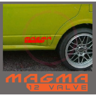 Cfs562 สติกเกอร์ไวนิล ลายโลโก้ Proton Saga Iswara Magma 12 วาล์ว สําหรับติดตกแต่งกระจกด้านหน้า และหลัง 2 ชิ้น