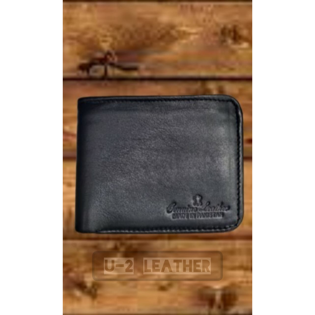 Leather [U-2] Wallet Men Premium Quality BiFold Smart Dompet Kulit Lembu