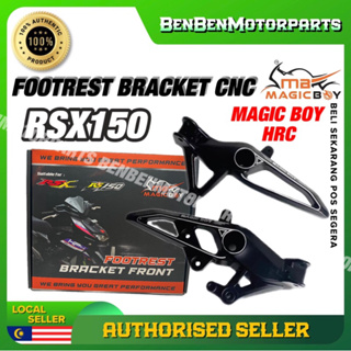 Magic BOY ชุดตัวยึดที่พักเท้าหน้า CNC สําหรับ HONDA RSX150 (2 ชิ้น =LH &amp; RH) - สีดําด้าน