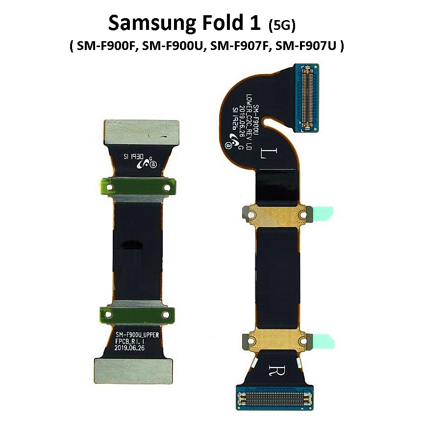 Samsung Galaxy Fold 1 ( F900F , F900U , F907F , F907U ) จอแสดงผล LCD เมนบอร์ดหลัก Flex Cable Ribbon 