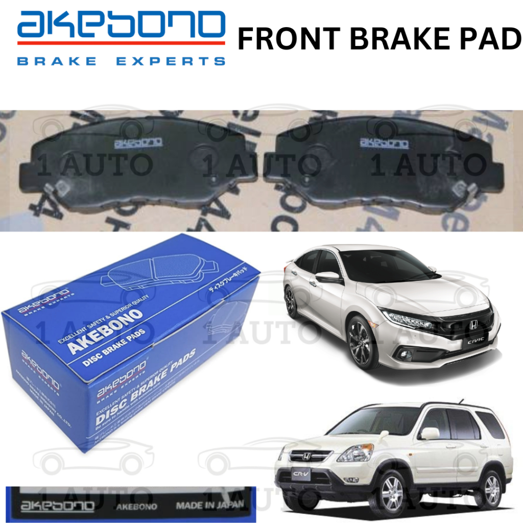 AKEBONO ผ้าเบรคหน้า HONDA CIVIC FC 1.5 VTEC TURBO 1.8 FE1 1.5T CRV RD5 S9A 2.0