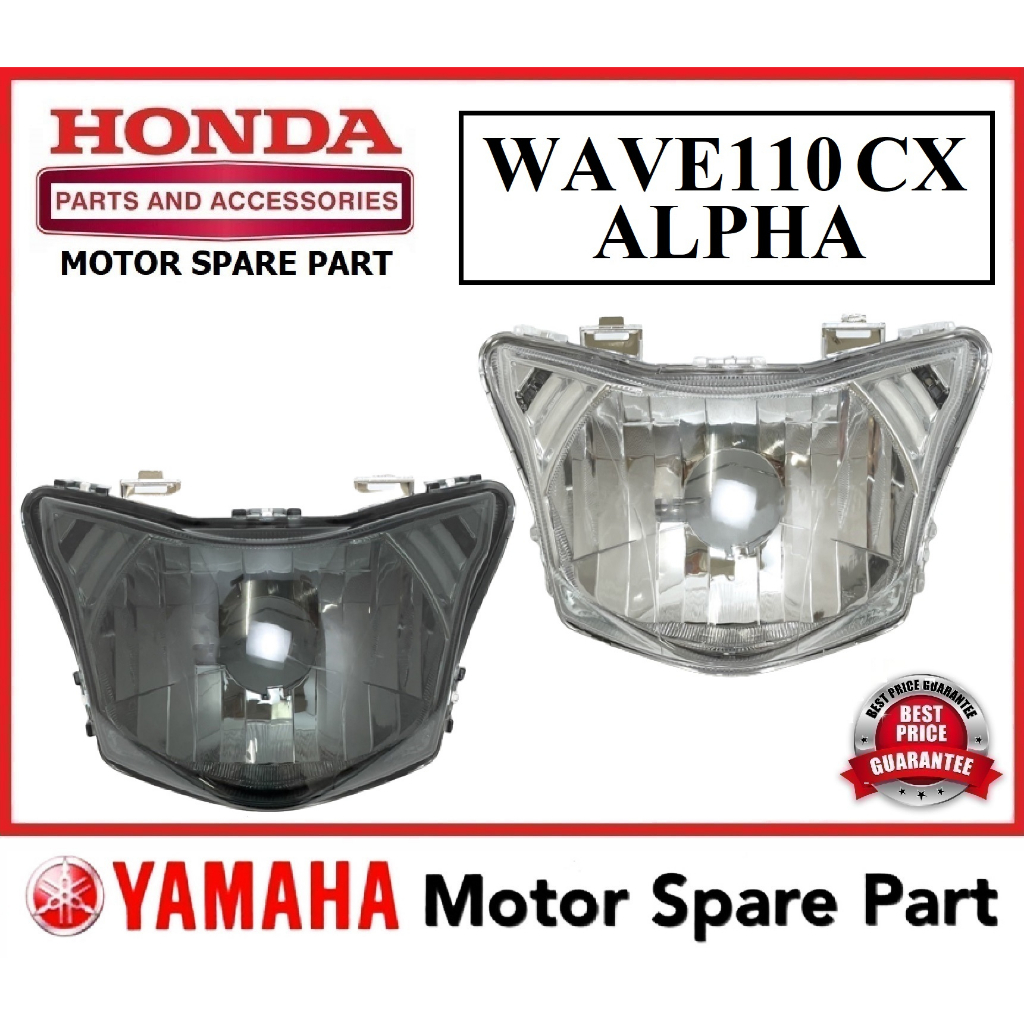 HONDA ALPHA HEAD LAMP 0 CX110 HEADLAMP HEADLIGHT HEAD LIGHT LAMPU DEPAN WAVE110 ALPHA 110 CX110 CX 1