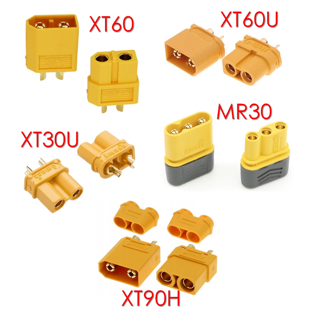 1 คู่AMASS XT60 XT60U-M XT30U MR30 XT90H Connectors - ชาย/หญิงคู่