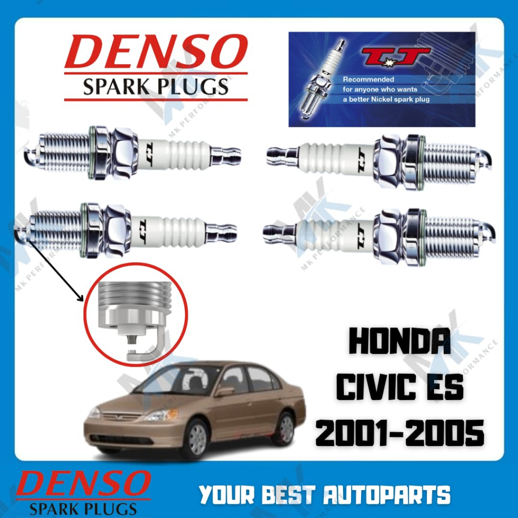 หัวเทียนนิกเกิล สําหรับ Honda Civic es 2001-2005 1 กล่อง = 4 ชิ้น
