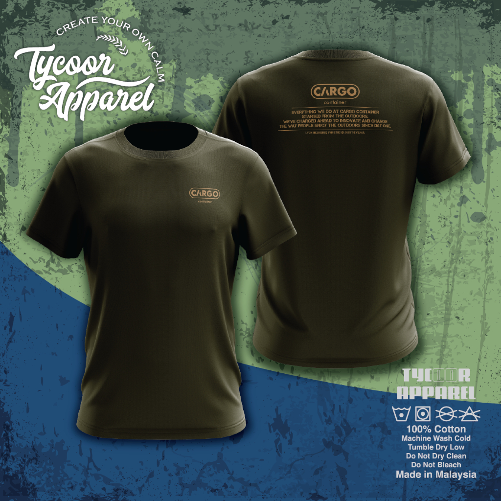 CARGO CONTAINER CC เสื้อยืดสั่งทํา Cotton 100% ✔️ | เสื้อยืดบาจู | เซตาค | พรีเมี่ยม