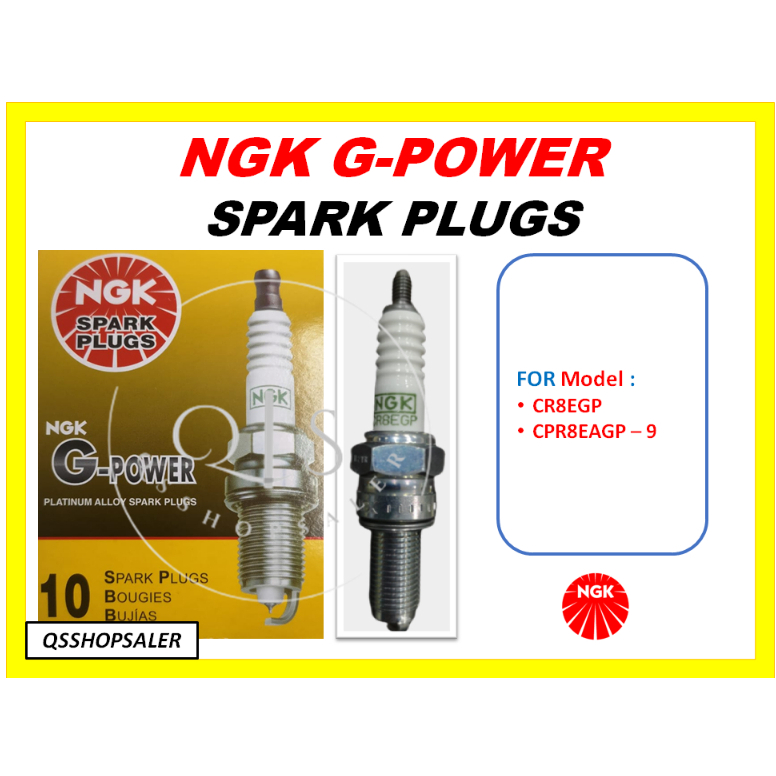 NGK SPARK PLUG / MOTORCYCLE SPARK PLUG / NGK G-POWER SPARK PLUG CR8EGP CPR8EAGP-9