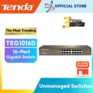 สวิตช์กิกะบิต Tenda TEG1016D 16 พอร์ต 10 100 1000Mpbs