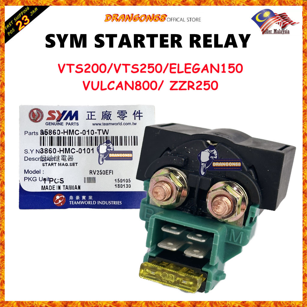 SYM VTS200 STARTER RELAY VTS EVO250 VULCAN800 KTN200 ZZR250 VTS250 ELEGAN150 STARTER STARTOR