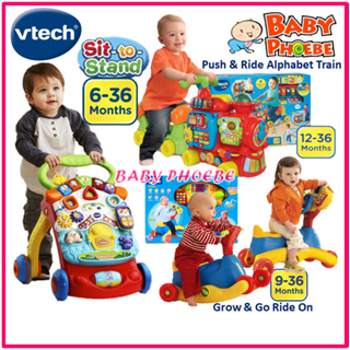 Vtech รถไฟ ตัวอักษร แบบผลัก นั่ง ยืนได้ สําหรับเดินเล่น กิจกรรมเด็กทารก (1 ชิ้น)