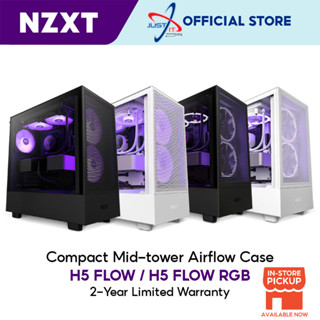 เคส NZXT H5 FLOW / H5 FLOW RGB Compact Mid-tower Airflow (เนื้อแมตต์ สีดํา / เนื้อแมตต์ สีขาว)