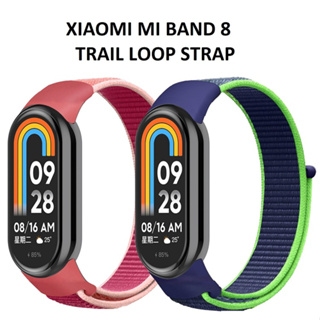 สายรัดข้อมือไนล่อน แบบยืดหยุ่น สามารถปรับได้ แบบเปลี่ยน สําหรับ Xiaomi Mi Band 8