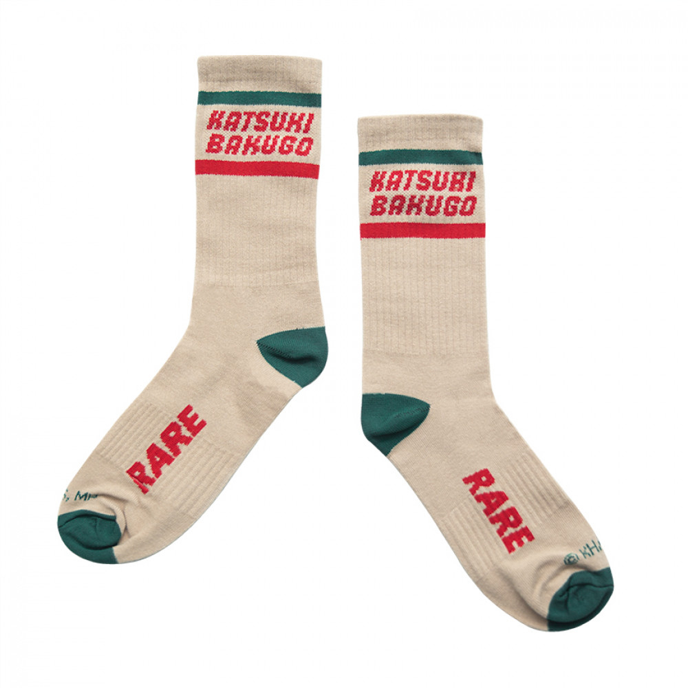X MY HERO ACADEMIA BAKUGO SOCKS BROWN