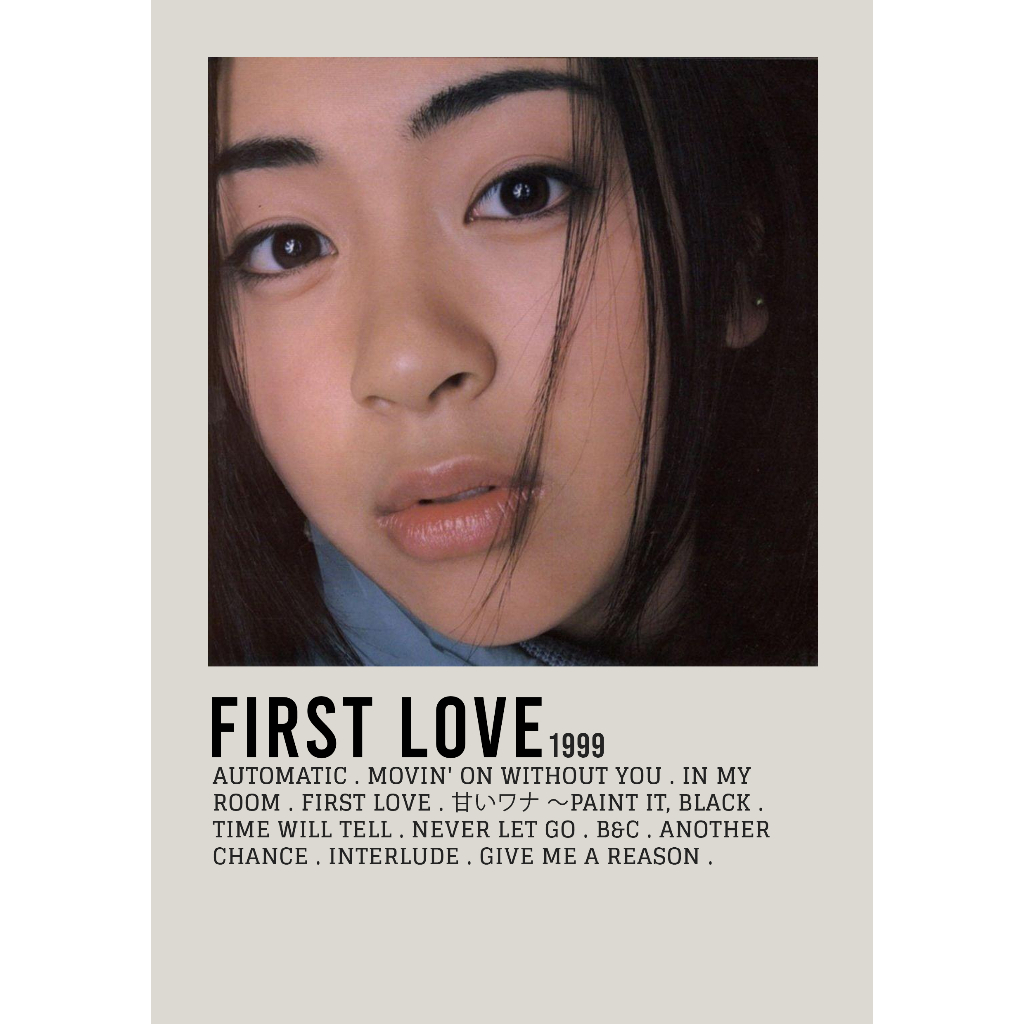 อัลบั้มปกโปสเตอร์ First Love โดย Hikaru Utada สําหรับช่างตัดผมห้อง/ผนัง