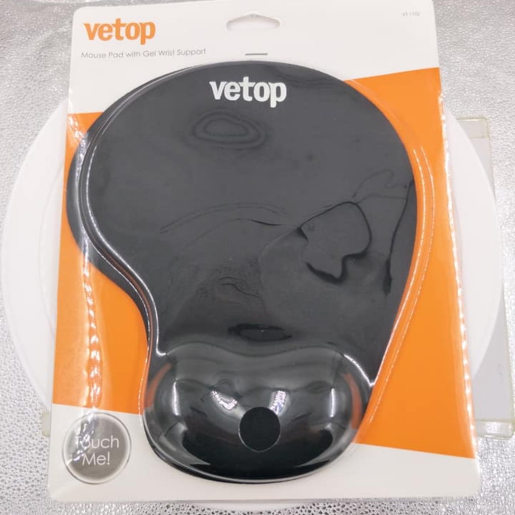 VZTEC VZ1102 แผ่นรองเมาส์พร้อมเจลรองข้อมือ สีดํา/น้ําเงิน(สุ่ม)-Clearance