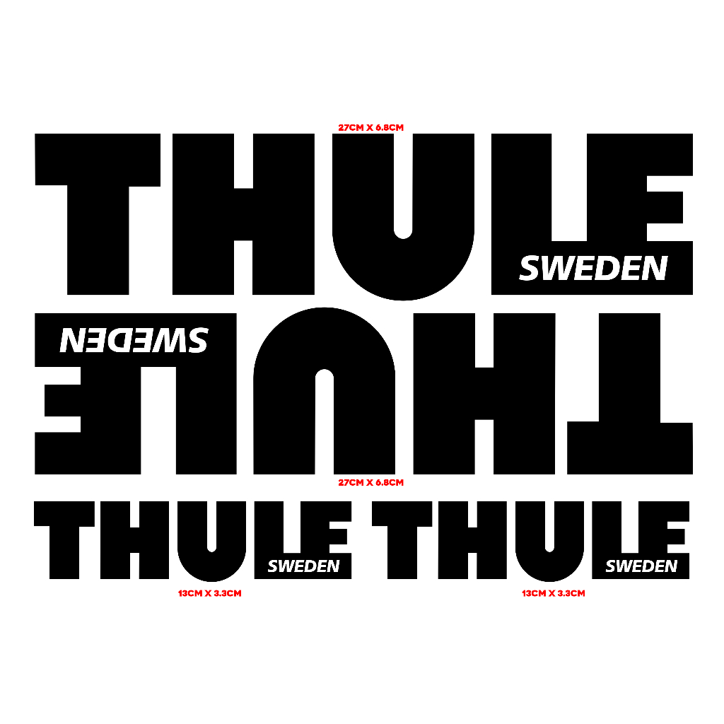 Thule oof box rack ชุดสติ๊กเกอร์กันชน 4 ชิ้น