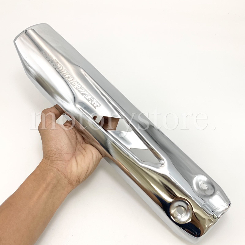 YAMAHA LC135 MUFFLER PROTECTOR , REAR (CHROME) "CATALYZER" EXHAUST PIPE COVER PELINDUNG EKZOS LC 135