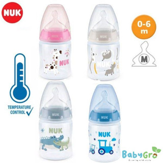 Nuk Premium Choice ขวดนมซิลิโคน PP ขนาด 150 มล. (0-6 ม.) ขนาด M ควบคุมอุณหภูมิ