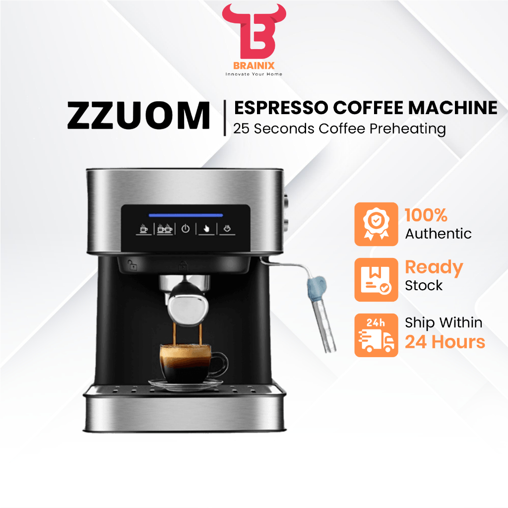 Zzuom CM6863 เครื่องชงกาแฟเอสเปรสโซ่ พร้อมระบบตีฟองนม 15Bar เครื่องชงกาแฟ nespresso