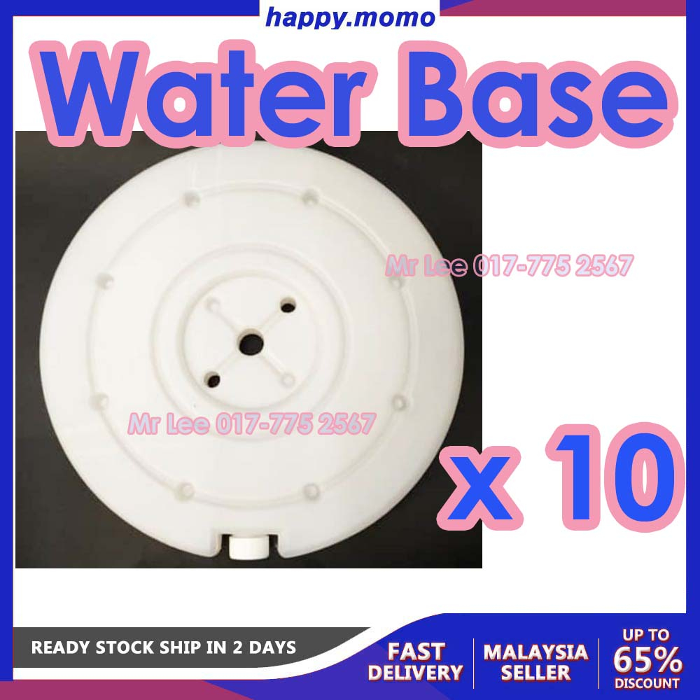 10 ชิ้นบอลลูนตกแต่งฐานน้ํา (3.8 กก.) Tapak Gerbang Belon Isi Air Arch Kit เสาคอลัมน์ตกแต่งขาตั้งจอแส