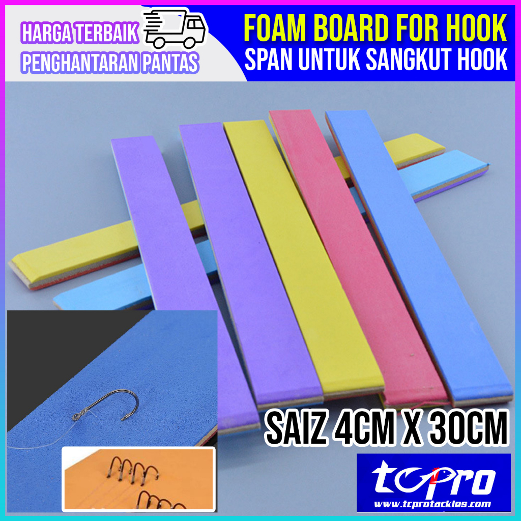กระดานโฟม Strand สําหรับ Hook Tie Sangkut Mata Kail สายตกปลา Guideline เครื่องมืออุปกรณ์เสริม