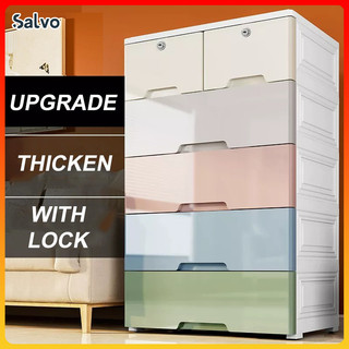 Salvo Drawer Baju Storage Drawer Cabinet With Lock & Wheels Plastic Drawer Storage Cabinet 抽屜櫃