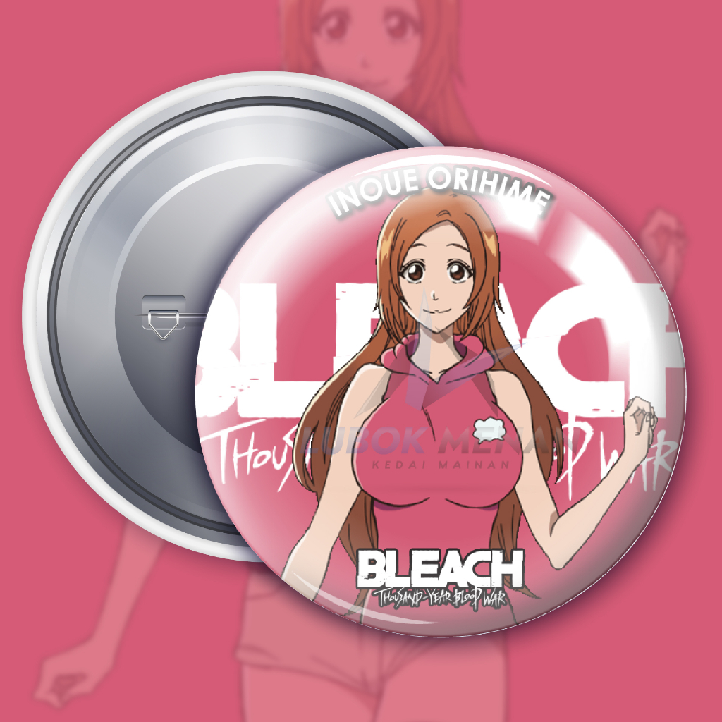 ป้ายปุ่ม 58 มม. Safe Pin Bleach สงครามเลือดพันปี Inoue Orihime