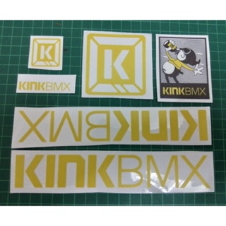 Kink BMX สติกเกอร์รูปลอก สีเหลืองอ่อน สําหรับกรอบ ขนาด 20 นิ้ว -21 นิ้ว