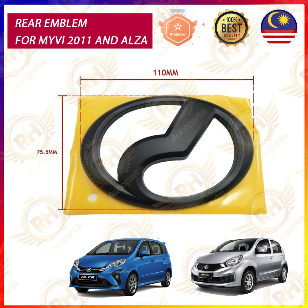 75431-BZ070 CHROME FRONT REAR LOGO, EMBLEM PERODUA MYVI 2011 REAR , ALZA 2009 REAR
