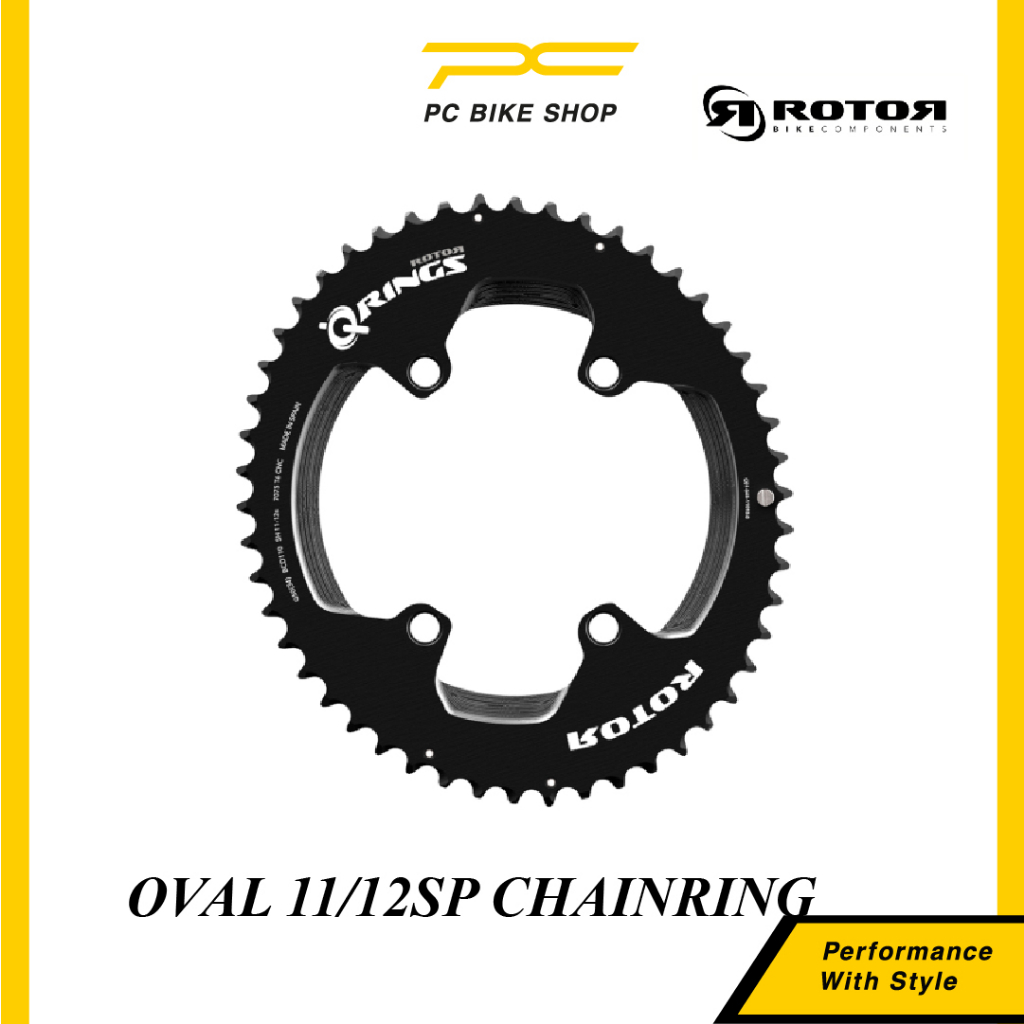 ROTOR OVAL Q RINGS BCD110X4 11 12 ความเร็ว (12-11S) ROTOR CHAINRING สําหรับ SHIMANO DURAACE ULTEGRA 
