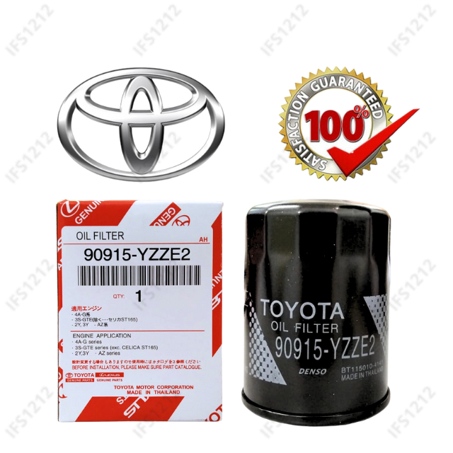 กรองน้ํามันเครื่อง TOYOTA YZZE2 ALTIS CAMRY VELLFIRE VIOS ESTIMA ALPHARD RAV4 IPSUM WISH HARRIER 909