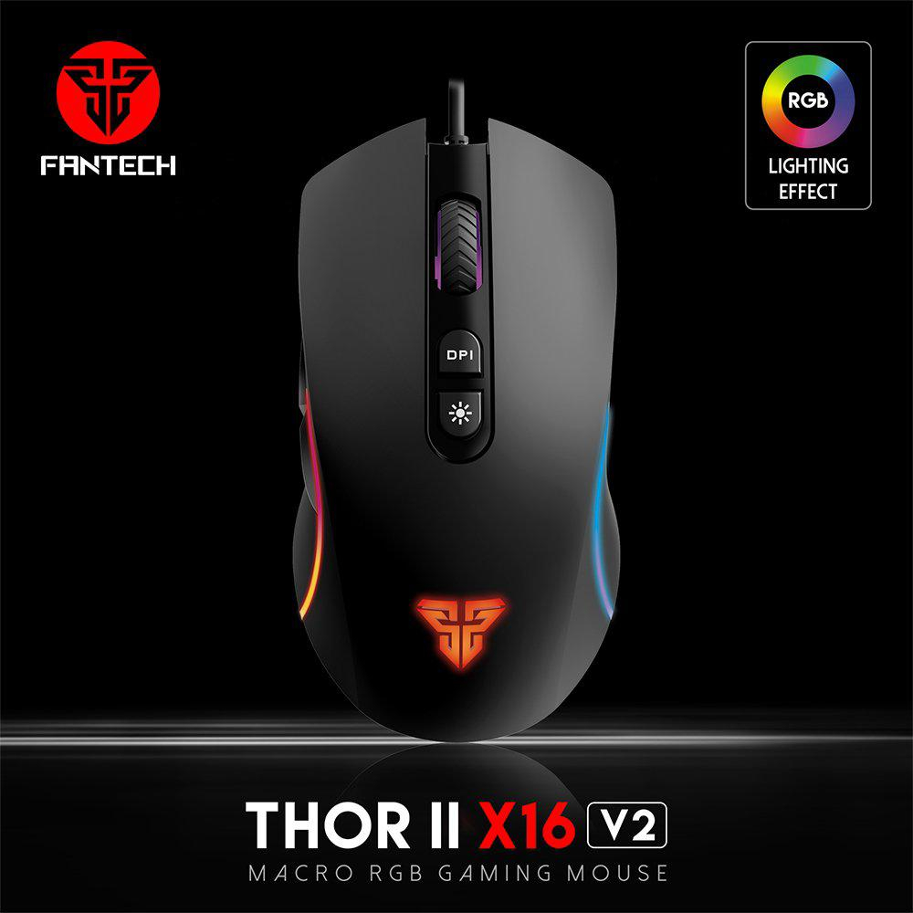 FANTECH THOR II X16V2 MACRO RGB เมาส์สําหรับเล่นเกม