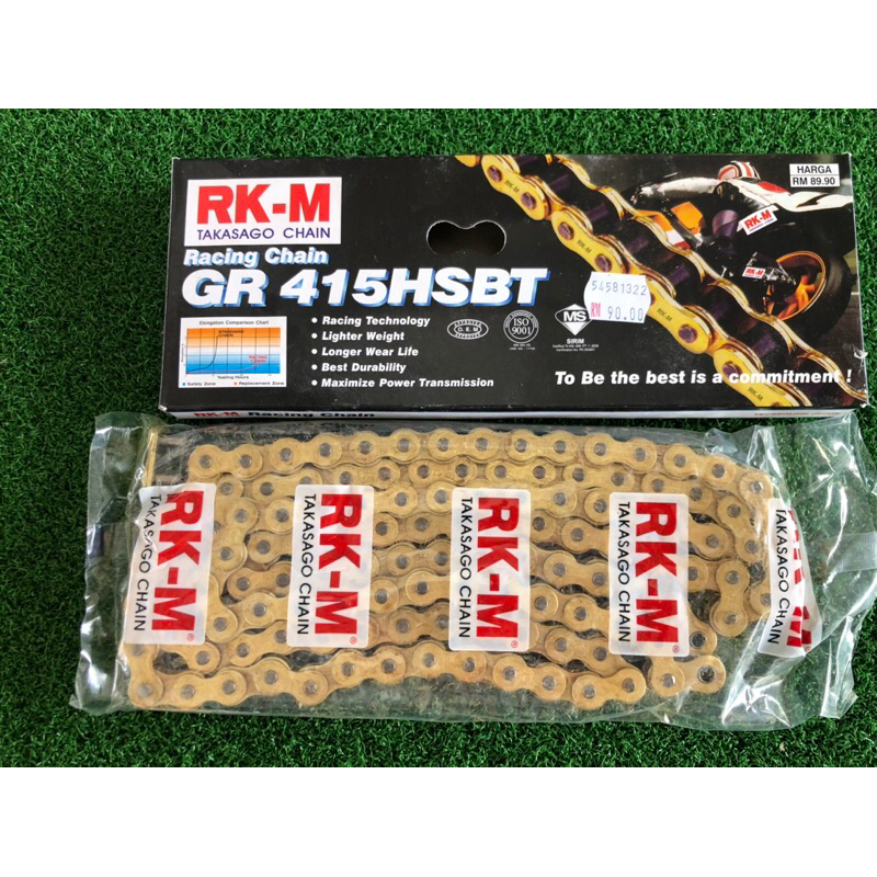 415 RKM CHAIN 415 RKM RACING CHAIN 415 GOLD RANTAI RKM 415 RANTAI 415 GOLD EMAS 415X122