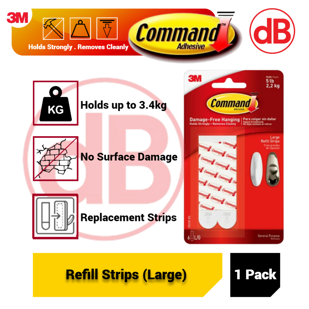 3M 17023P Command Large Refill Strips (2.2กก.)