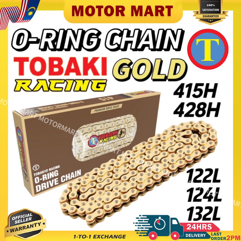 TOBAKI 428/415 ORDING CHAIN CHAN 415/428 ORING TOBAKI RACING TOBAKI RANTAI GOLD TOBAKI RANTAI ORING 