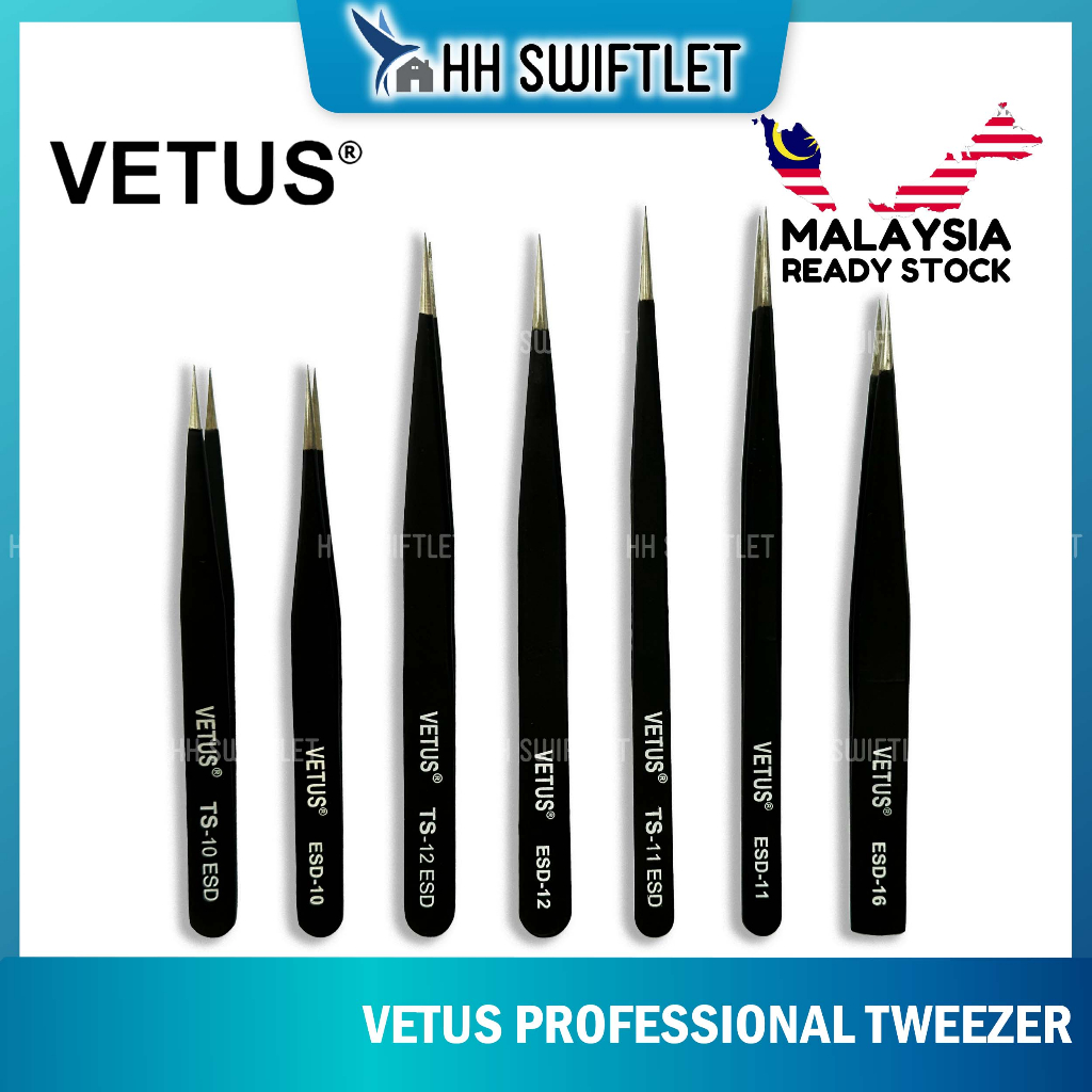 Vetus Professional Birdnest Tweezer สําหรับทําความสะอาดรังนก (ESD/TS)