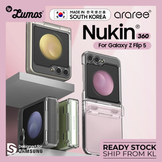 Araree Samsung Galaxy Z Flip 5 Nukin 360 Series เคสป้องกัน แบบใส บาง เรียบง่าย