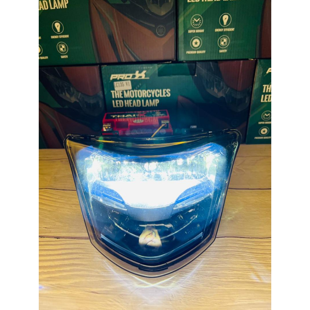 PROX PRO-X LC135 V1 V2 V3 V4 V5 V6 V7 LED ไฟหน้าโคมไฟ LC135 V1-V7 ไฟหน้าโคมไฟ LC ไฟหน้า SMOKE LAMPU