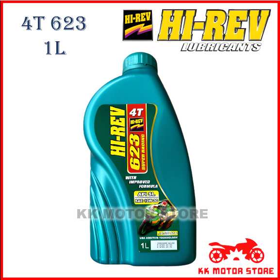 HI -REV 4T 623 SAE 10W30 10W - 30 IMPROVED FORMULA 1L MOTORCYCLE MINYAK HITAM