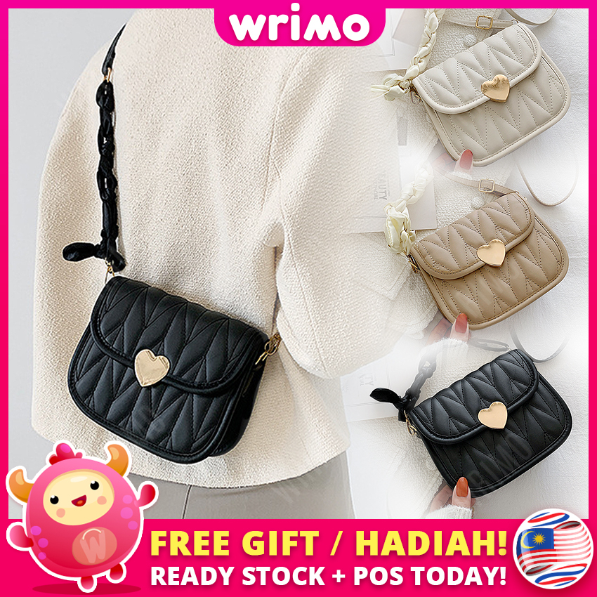 WILMO Cenheart Ribbon Sling Bag Shoulder Women Handbag Crossbody Beg Tangan Wanita Wallet Purse fb15