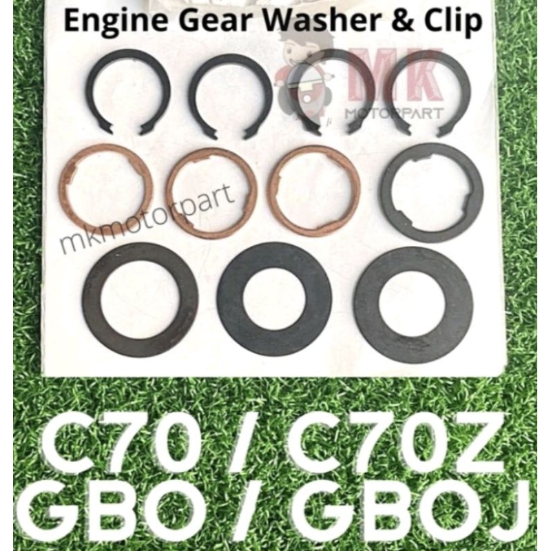 C70 FAME GBO GBO-J ENJIN GEAR WASHER ENJIN ชุดเกียร์