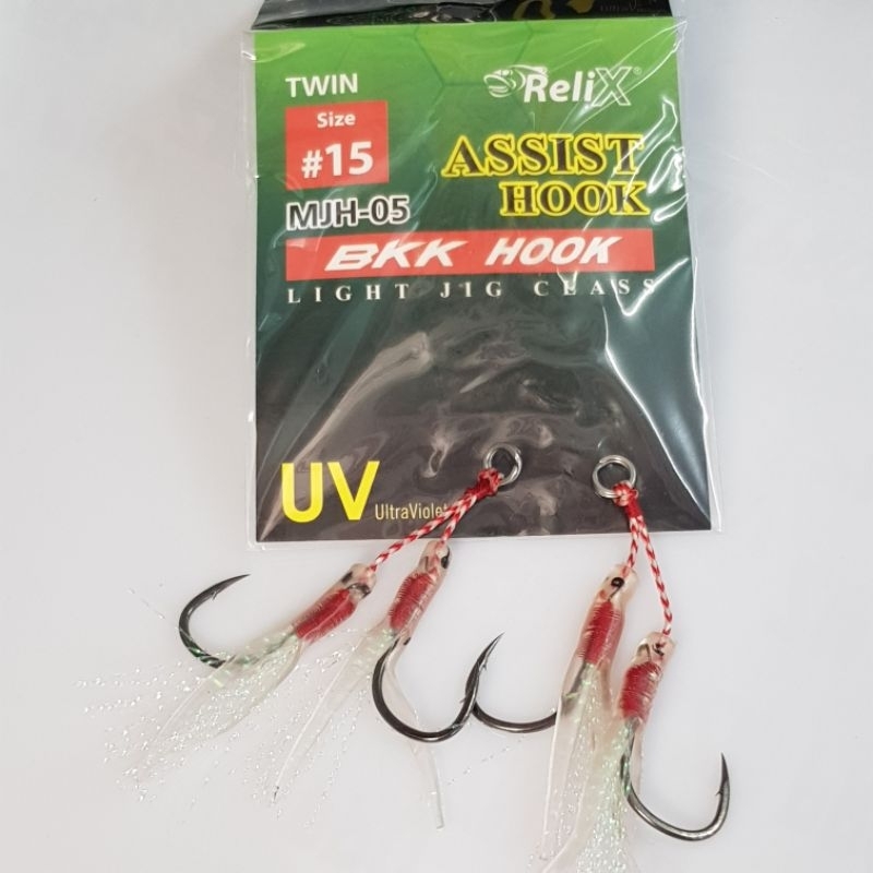 Relix Twin BKK Assist Hook Light Jig Fishing Hook MJH-05